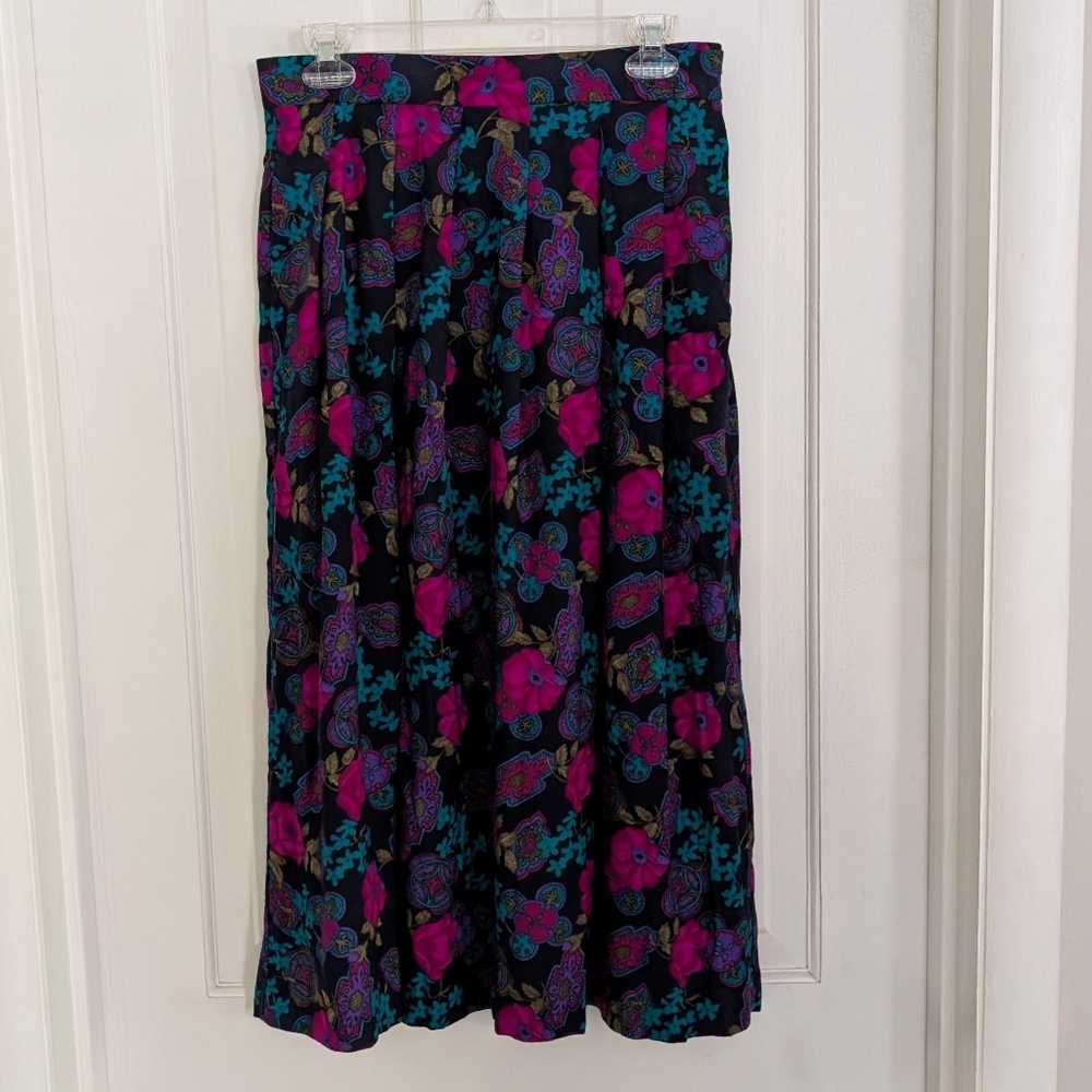 Vintage Koret Women's Floral Midi Skirt SIZE 12‎ Fairy Grunge Boho Cottagecore